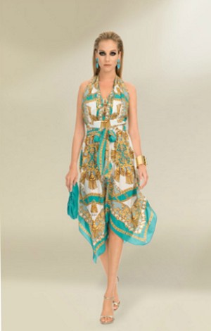 luisa spagnoli abito foulard pe 2013