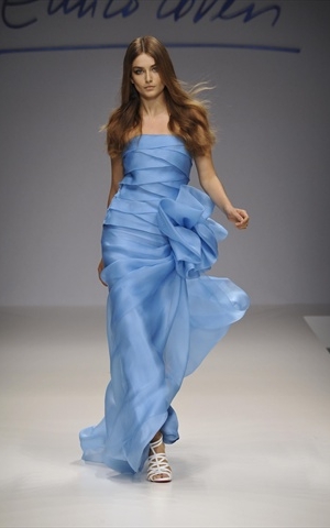 enrico coveri abito lungo fasce primavera estate 2011