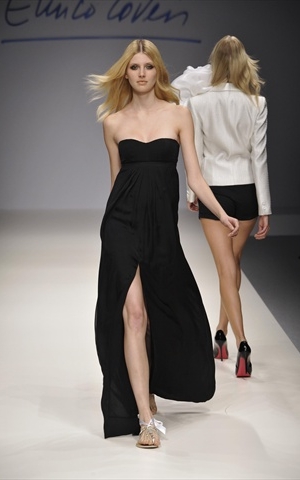 enrico coveri abito lungo primavera estate 2011