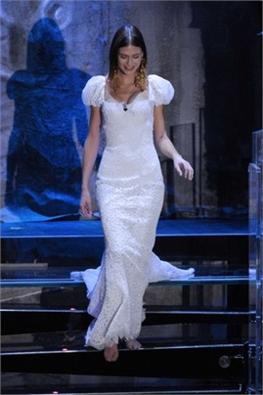 bianca balti sanremo 2013 abito bianco