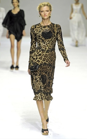 dolce e gabbana abito animalier primavera estate 2011