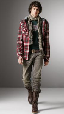 sisley autunno inverno 2010 2011 camicia scozzese